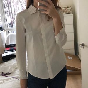Tory Burch Oxford button down with lacy detail